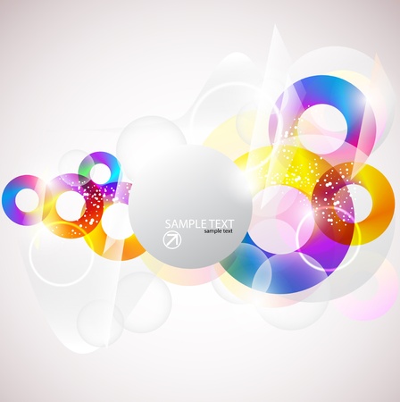 Vector abstract background with colorful circlesのイラスト素材