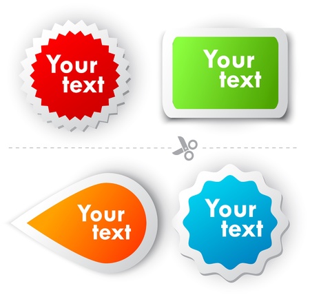 Colorful sticker for textのイラスト素材