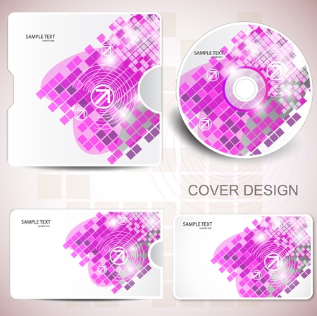 Vector CD cover design. Editable templates.のイラスト素材