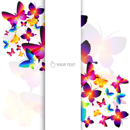 Colorful butterfly backgroundのイラスト素材