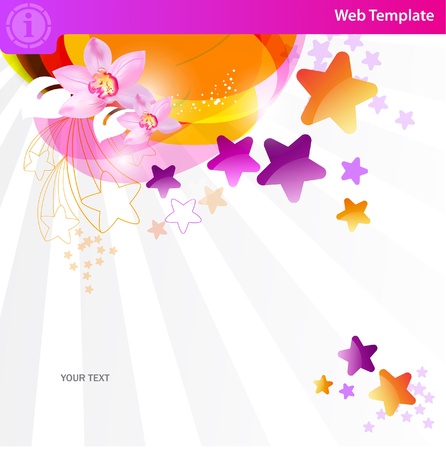 Colorful star background のイラスト素材
