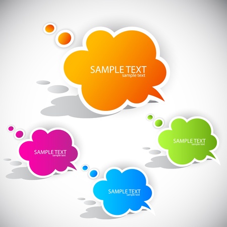 Paper cloud bubble for speechのイラスト素材