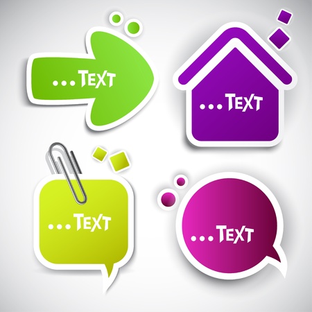 Colorful paper bubble for speechのイラスト素材