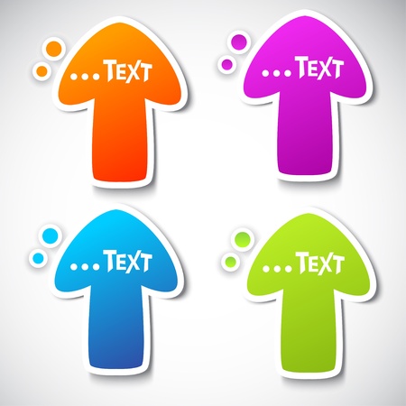 Colorful paper arrow  for speechのイラスト素材