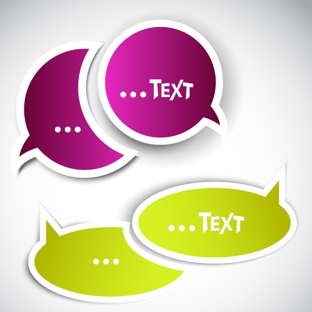 Colorful paper bubble for speechのイラスト素材