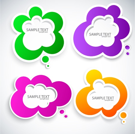 Paper cloud bubble for speechのイラスト素材