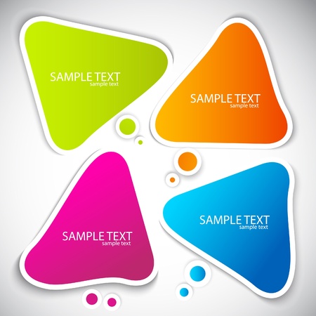 Colorful paper bubble for speechのイラスト素材