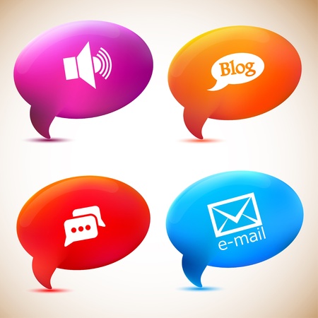 Speech bubble. Setのイラスト素材