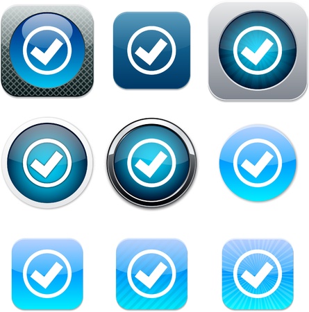 Mark Set of apps icons. Vector illustration.のイラスト素材