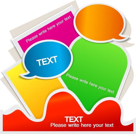 Colorful bubble for speech. Website elementのイラスト素材