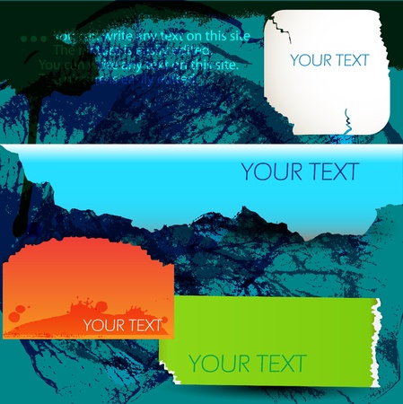 Colorful paper for speech. Torn paperのイラスト素材