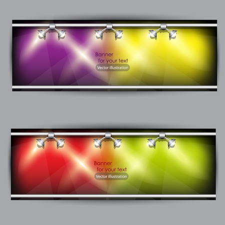 Empty placard for product advertising with lightingのイラスト素材