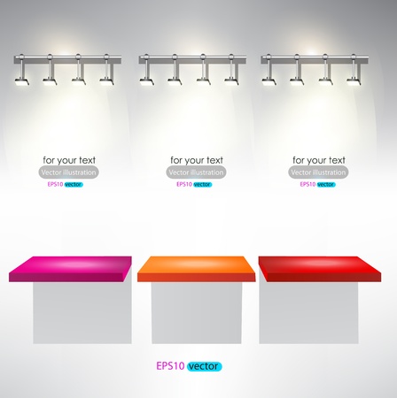 Interior for advertise products with lightingのイラスト素材