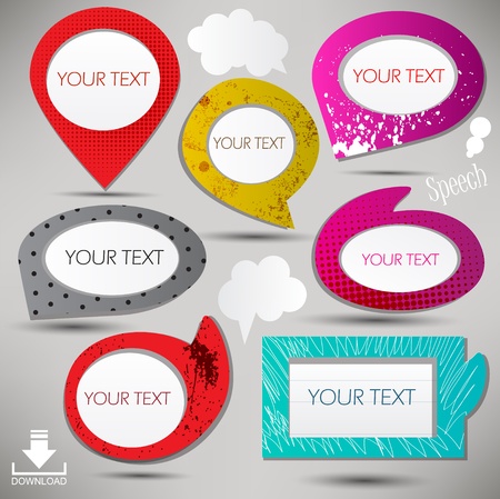 Paper speech bubbleのイラスト素材