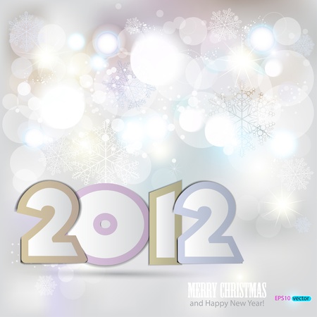 Elegant Christmas background with snowflakes and place for text. Vector Illustration.のイラスト素材