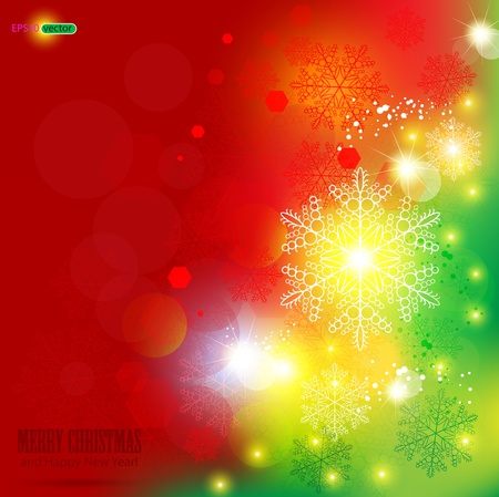 Elegant winter background with snowflakes and place for text. Vector Illustration.のイラスト素材