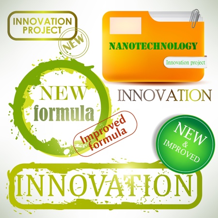 Tags and stamps "Innovation"のイラスト素材