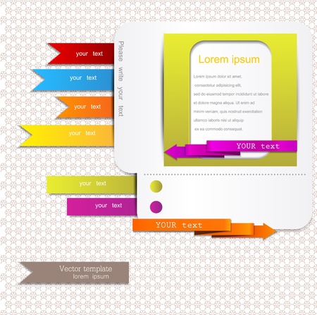  Website elements  Colorful arrows and bookmarksのイラスト素材
