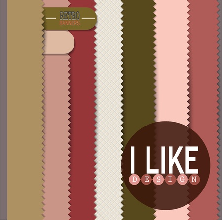 Set of colorful retro bannersのイラスト素材