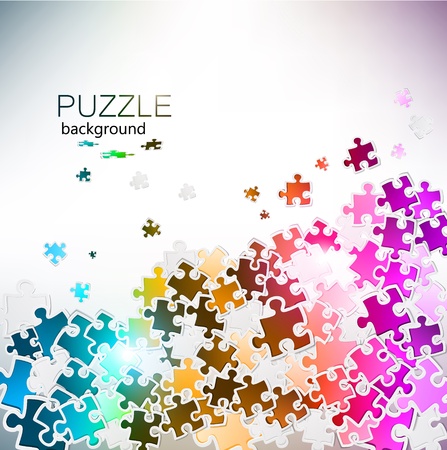 Abstract background made from puzzle piecesのイラスト素材