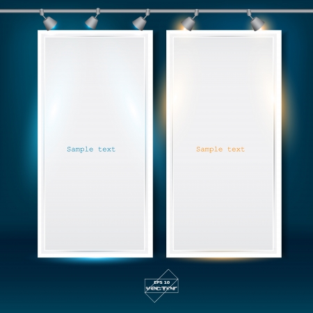 Empty banner for product advertising with lightingのイラスト素材