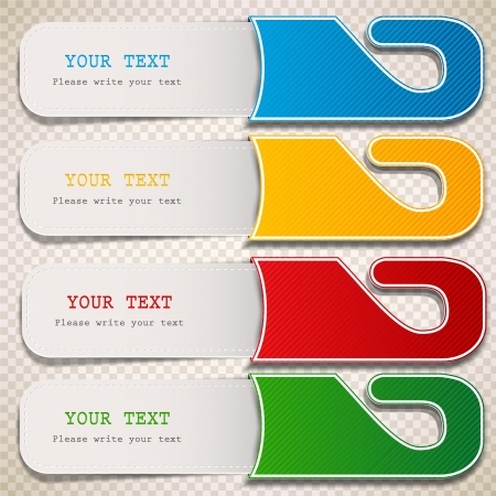 Colorful bookmarks with place for textのイラスト素材