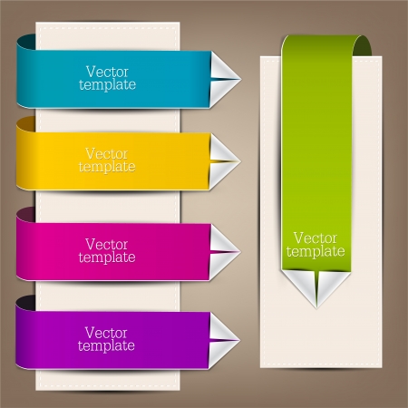 Colorful bookmarks and arrows for textのイラスト素材