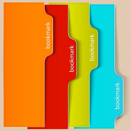 Colorful bookmarks and banners with place for textのイラスト素材