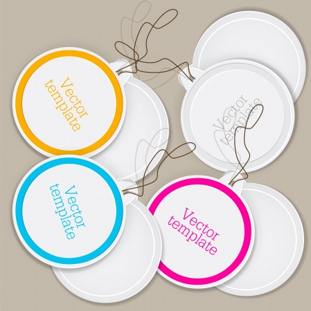 Set of bubbles, stickers, labels, tags. Vector templateのイラスト素材