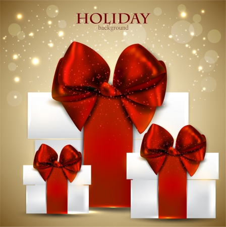 Elegant background with Christmas giftsのイラスト素材