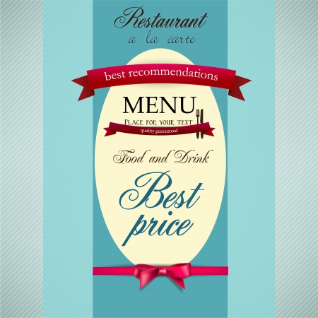  Menu design for Restaurant or Cafe. Vintage templateのイラスト素材