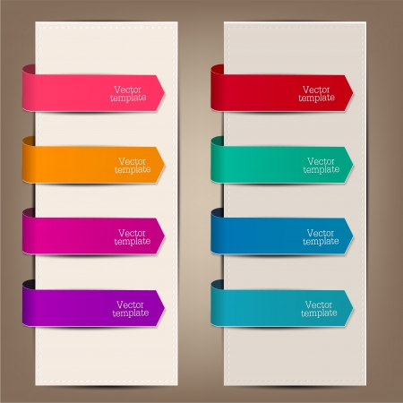 Colorful bookmarks and arrows for textのイラスト素材