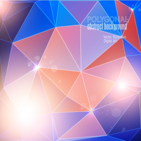 Abstract colorful polygonal background illustrationのイラスト素材