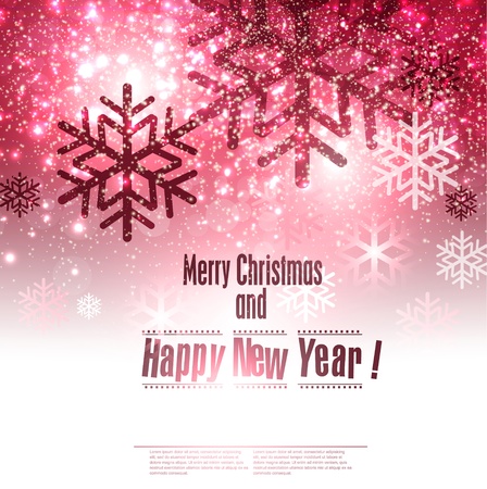 Elegant Christmas background with snowflakes and place for text. Vector Illustration.のイラスト素材