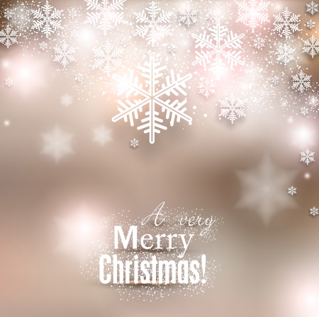 Elegant Christmas background with snowflakes and place for text. Vector Illustration.のイラスト素材