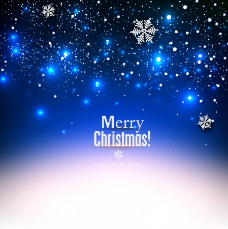 Elegant Christmas background with snowflakes and place for text. Vector Illustration.のイラスト素材