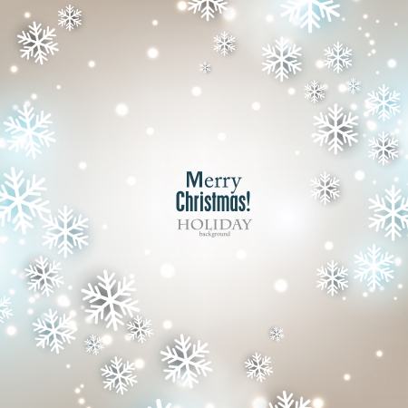 Elegant Christmas background with snowflakes and place for text. Vector Illustration.のイラスト素材