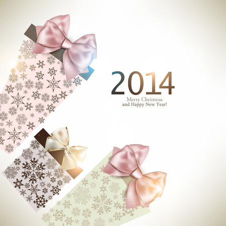 Christmas gift boxes made from snowflakes. Christmas backgroundのイラスト素材
