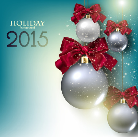 Christmas background with balls.のイラスト素材