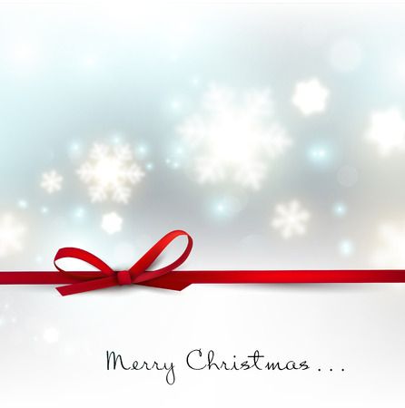 White defocused snowflakes on glow background. Christmas abstract background. Vector illustrationのイラスト素材