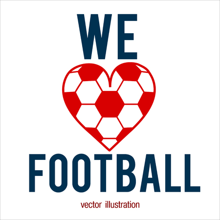 Football abstract background. Heart design like print for ball. Design template for Football championship. Vector illustration.のイラスト素材