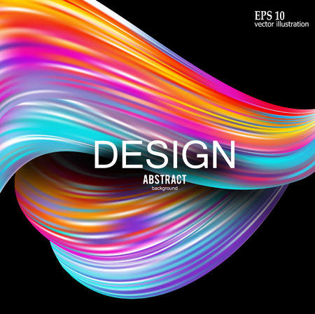 Abstract vector background. Rainbow curve image for screen, background. Design  for electronic deviceのイラスト素材