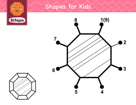 Connect the dots and draw a diamond. Dot to dot number game for kidsのイラスト素材