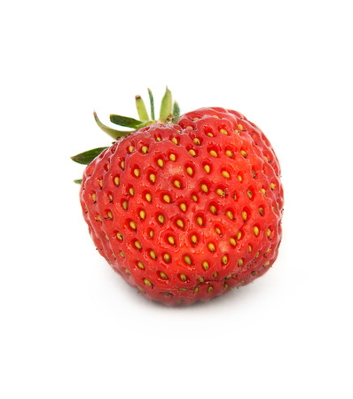 beautiful, ripe, large bright strawberry on the isolated background. Isolate Strawberry. bright red berryの写真素材