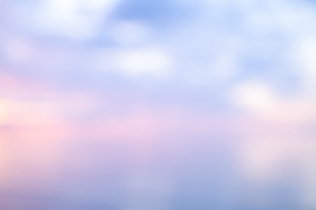 Bright, light, saturated, soft, abstract background. Beautiful sunset over the sea in blur....