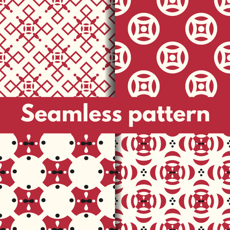 Seamless pattern set. Designer colorful seamless pattern for design, poster, greeting card or invitationのイラスト素材