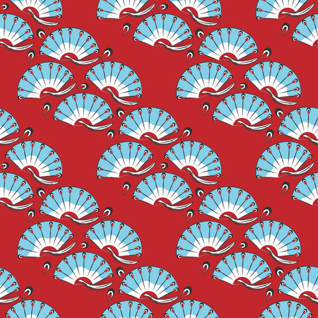 Japanese traditional pattern. Seamless pattern vector. Designer colorful seamless pattern for design, poster, greeting card or invitationのイラスト素材