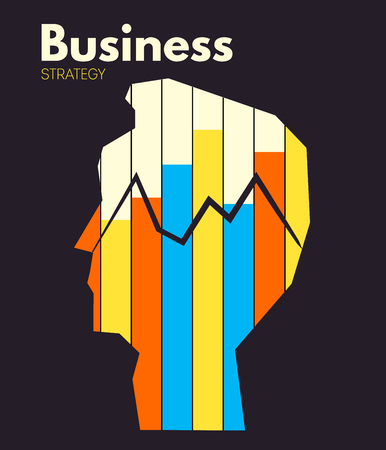 Business strategy. Vector creative background with statisticsのイラスト素材