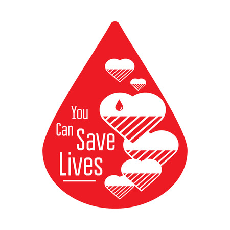 Blood donation icons flat style. Donors day symbol. Medical vectorのイラスト素材