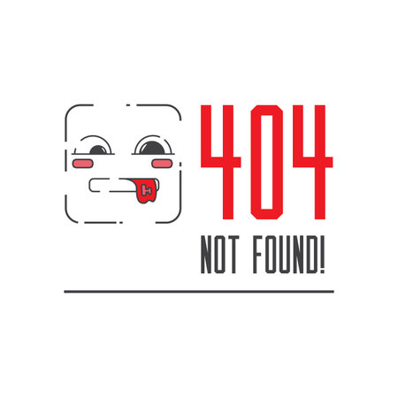 Illustration error page not found. 404 error connection.
